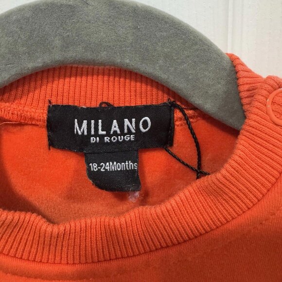 Baby Milano‎ Di Rogue Baby Summer Signature Fleece Sweatshirt Orange 18-24 M - Picture 5 of 8